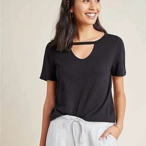 Anthropologie-T.la Garrison Keyhole Cutout Tee